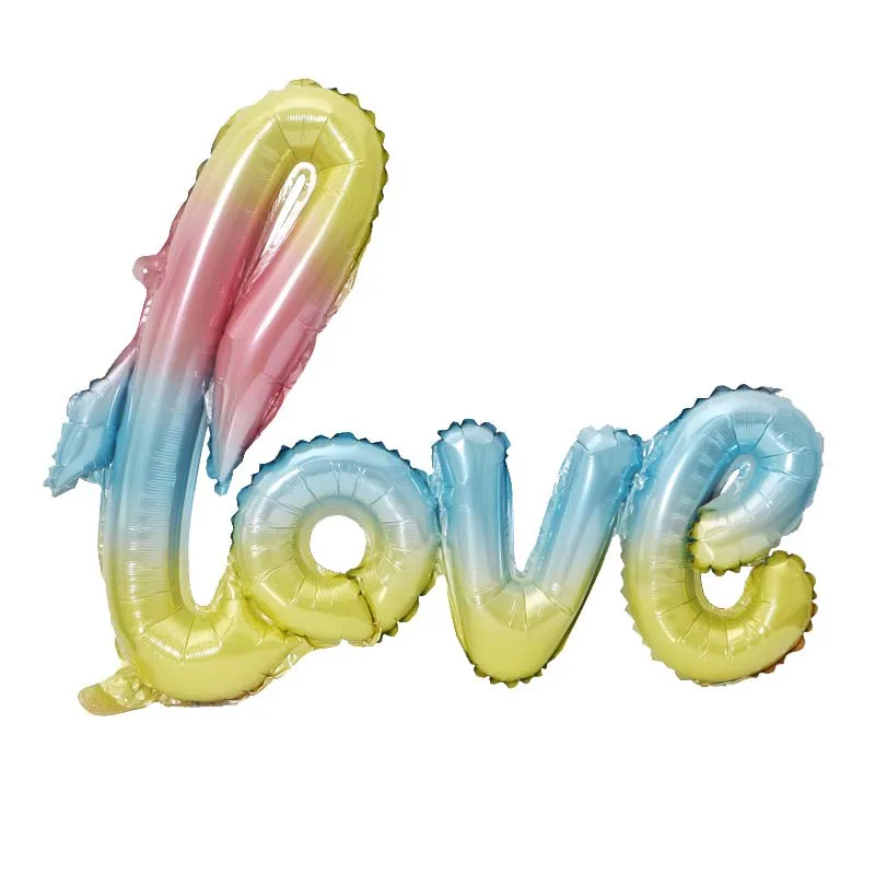 8-Season Rainbow Party Decorations Gradient Color Love Heart Star Round Foil Balloon Birthday Accessories Happy Mothers Day | Дом и сад