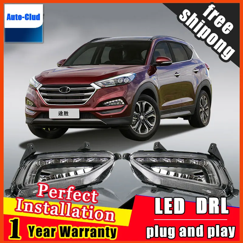 Для 2015 2016 hyundai Tucson DRL указатель поворота светодиодный дневные ходовые огни