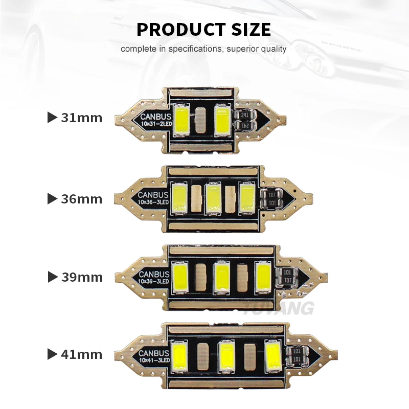 2x C5W гирлянда светодиодный лампы 31/36/39/41 мм 5730 SMD CANBUS Авто Интерьер светильник
