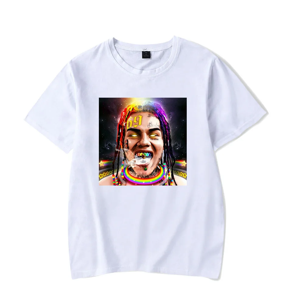 Футболка для мужчин и женщин 69 6ix9ine хип-хоп рэпер Tekashi69 футболки летние