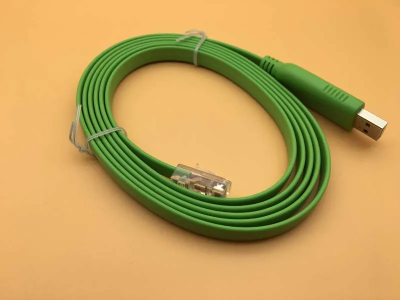 Отладочный кабель USB к консоли 180 см зеленый цвет USB2.0 RJ45 коммутатор маршрутизатор