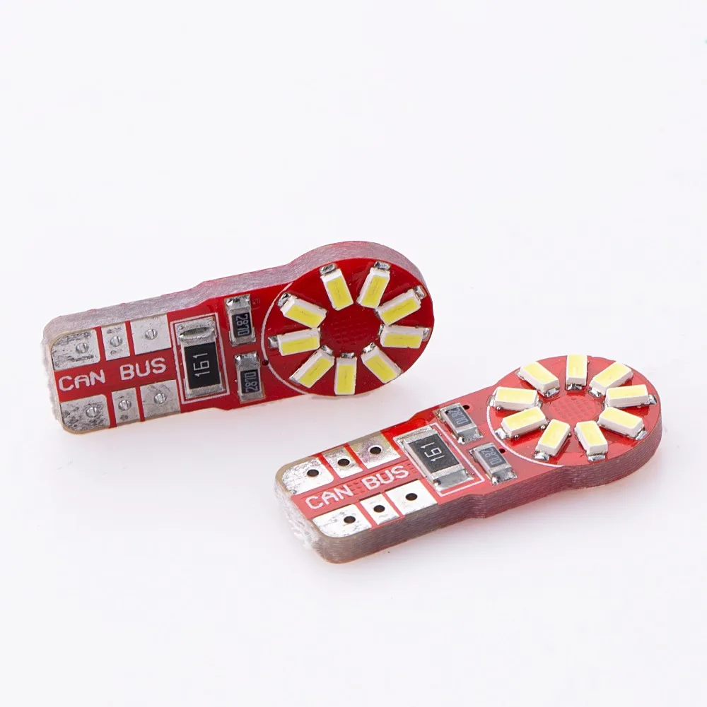 T10 led canbus 18SMD 3014 No OBC Error 194 168 W5W интерьерный инструмент лампочка Белый указатель