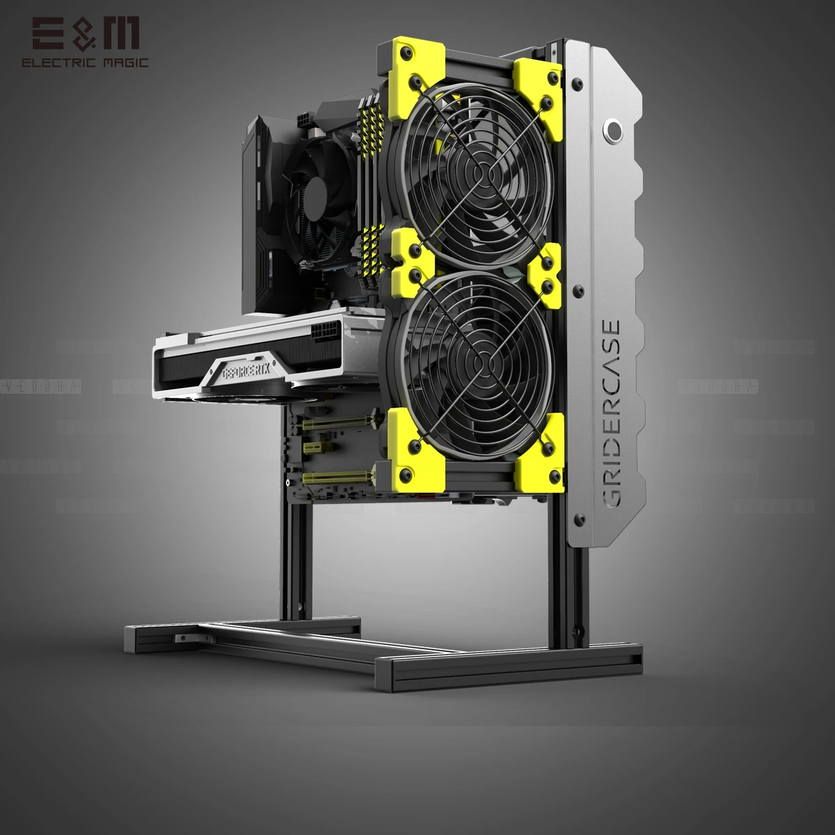 Испытательный стенд для ПК с открытым воздухом ATX алюминиевое шасси игровая