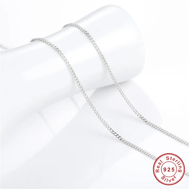 Authentic 925 Sterling Silver Classic Design Simple Necklace Chain for Women Original S925 Engagement Jewelry Bridal | Украшения и