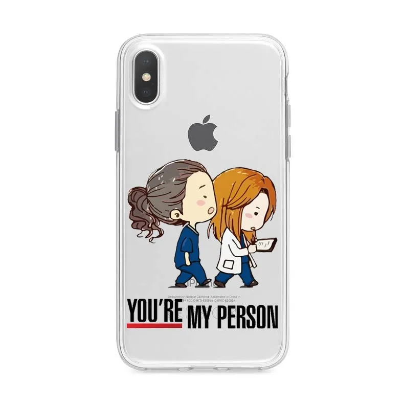 Greys Anatomy You're My Person Soft silicone TPU Phone Case For iPhone 12 Pro Max 11 SE 2020 6s 7 8 Plus X XR XS | Мобильные