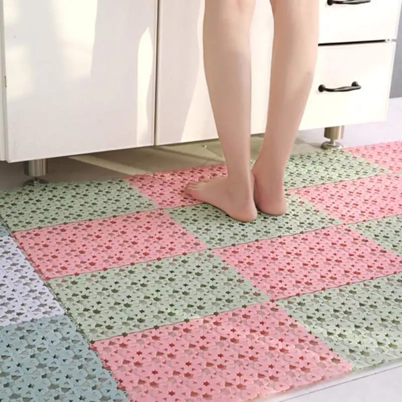 DIY простой ковер конфетных цветов PE пластиковый коврик для любви свободный душа с