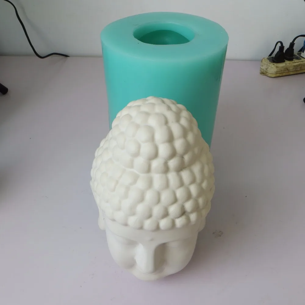 3d форма головы Будды SN0047 силиконовая большого размера ручная работа для свечей
