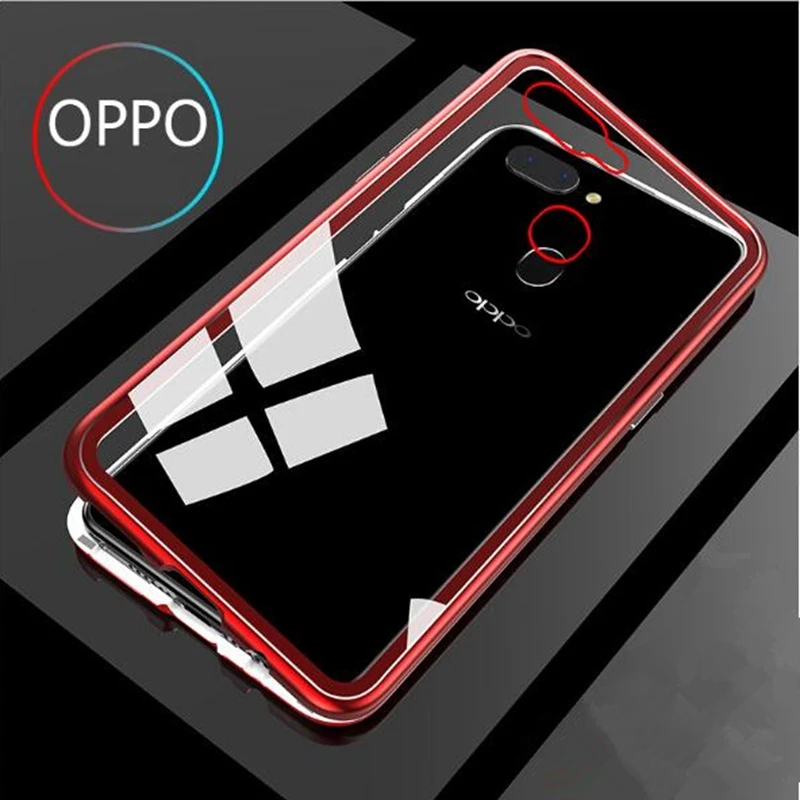Для Oppo R17 Pro Магнитный поглощающий чехол из закаленного стекла для OPPO F9/A5/A7/F7/R11s