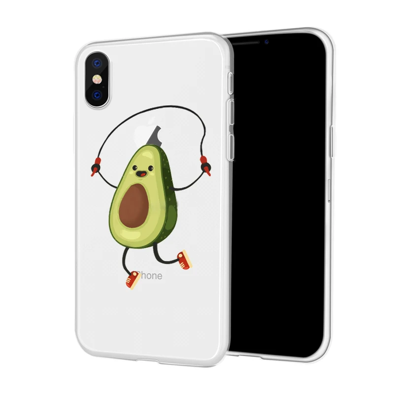 Чехол для телефона с рисунком iPhone 11 XR 7 8 Plus X MAX 5 SE милый забавный Прозрачный чехол
