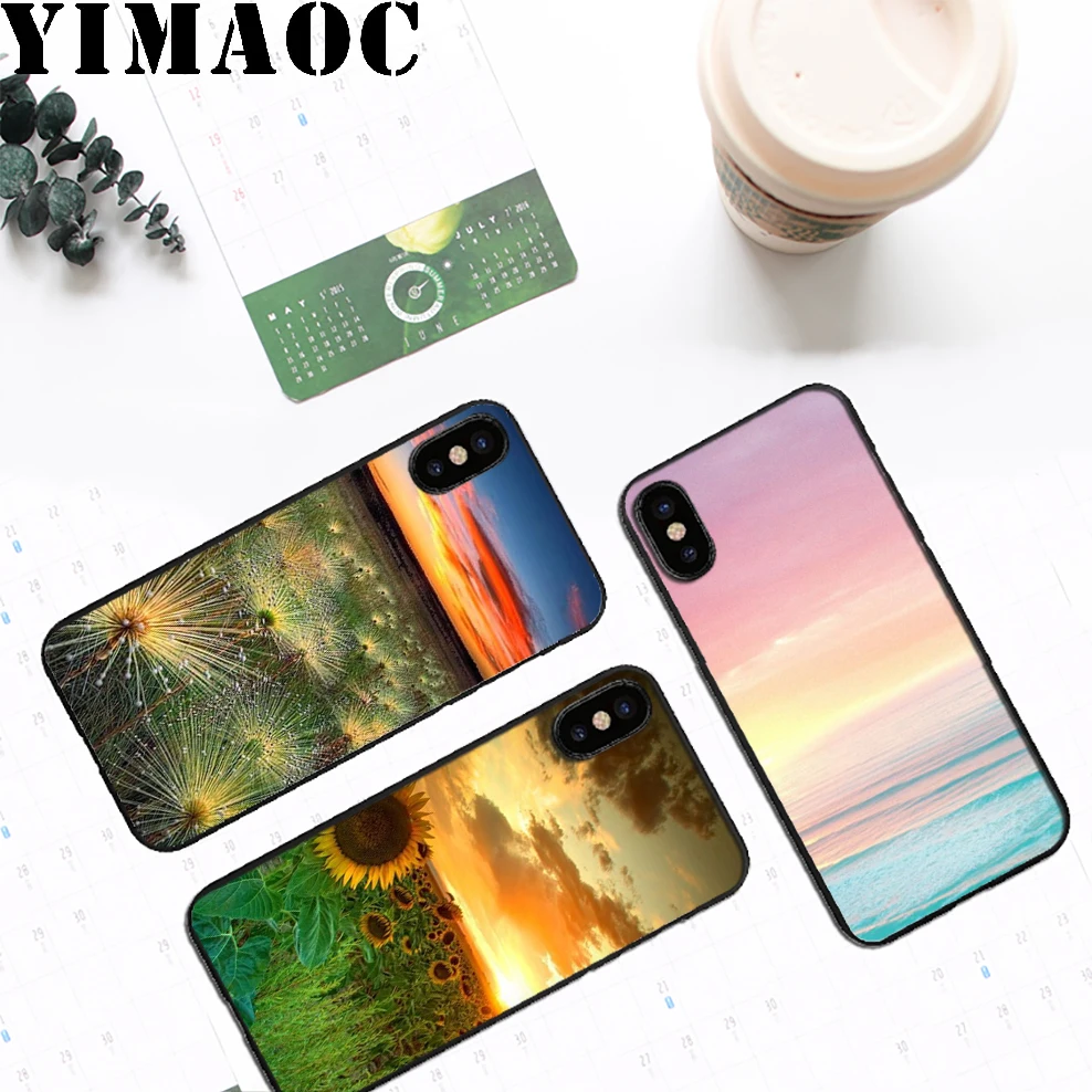 YIMAOC удивительный закат с птицами Мягкий силиконовый чехол для iPhone 11 Pro Xr Xs Max X или