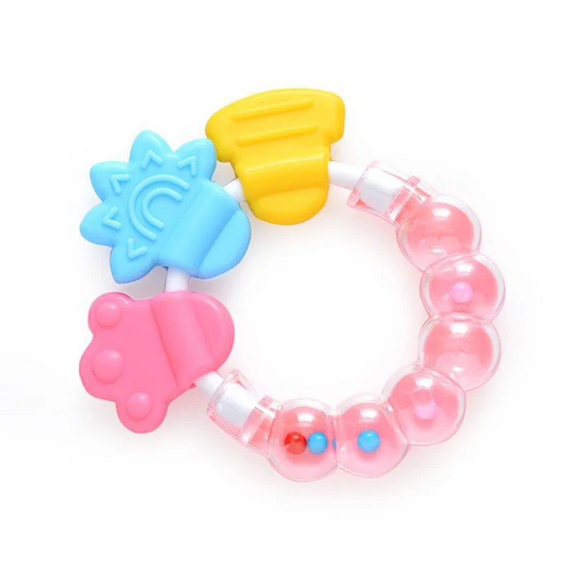 1 шт Детские Прорезыватели для зубов погремушка кольца силиконовый масажер