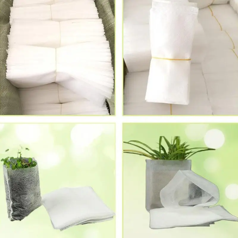 100 шт. нетканые ткани детские горшки мешки для выращивания рассады одноразовые