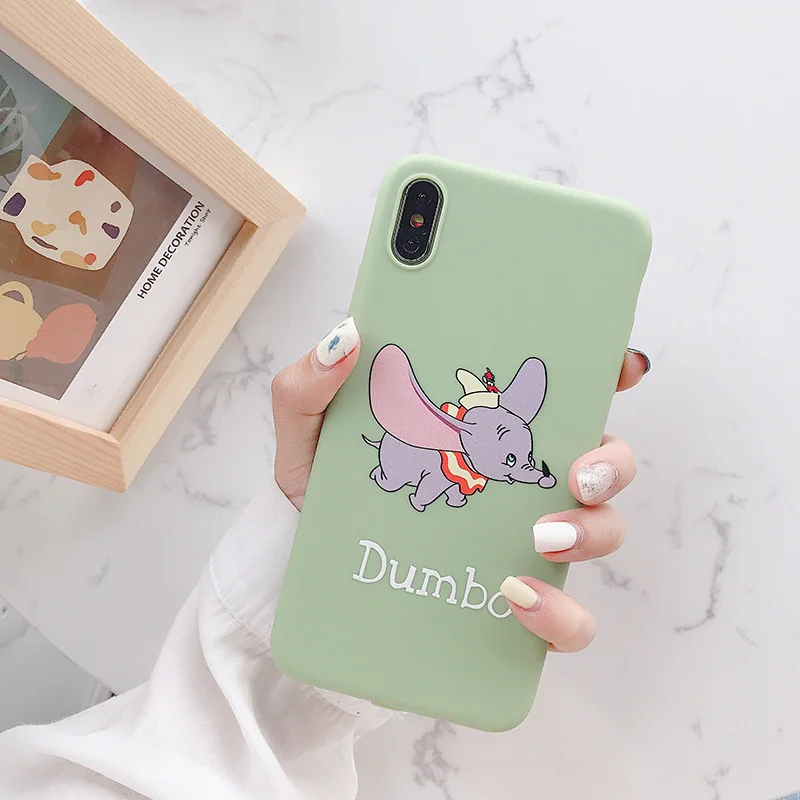 Cartoon Flying Elephant For iPhone Xs XR Max Mobile Phone Shell iPhone7 8 6s Plus Dumbo Soft Protective Case | Мобильные телефоны и