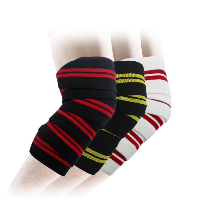 Powerlifting knee bandage weightlifting compression sleeves sports leg calf wraps gym fitness squats training straps | Спорт и