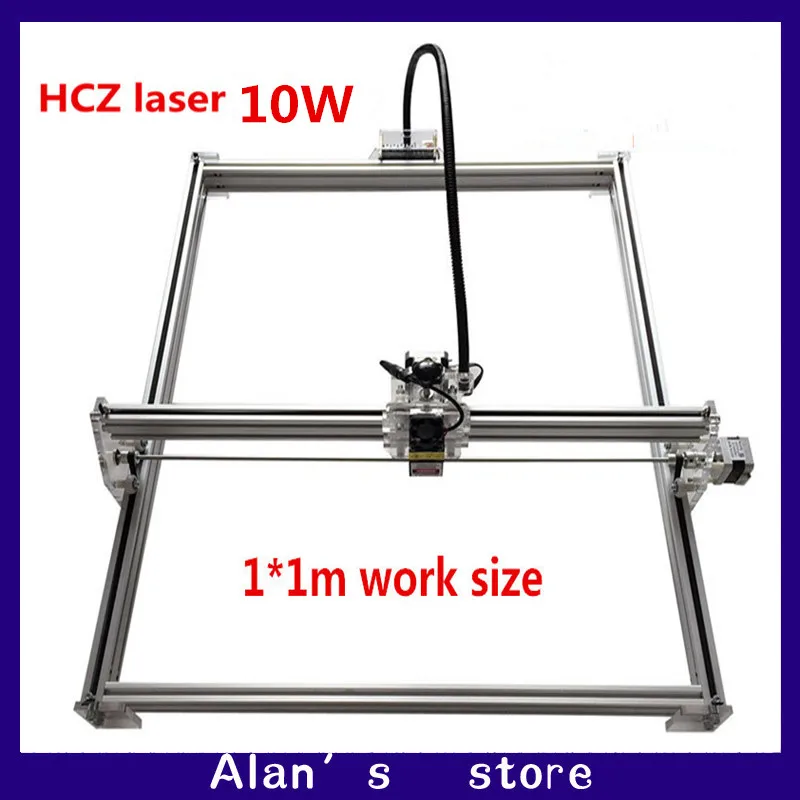 DIY 10Whigh power лазерный гравировальный станок металла CNC лазерная резка 1*1 м