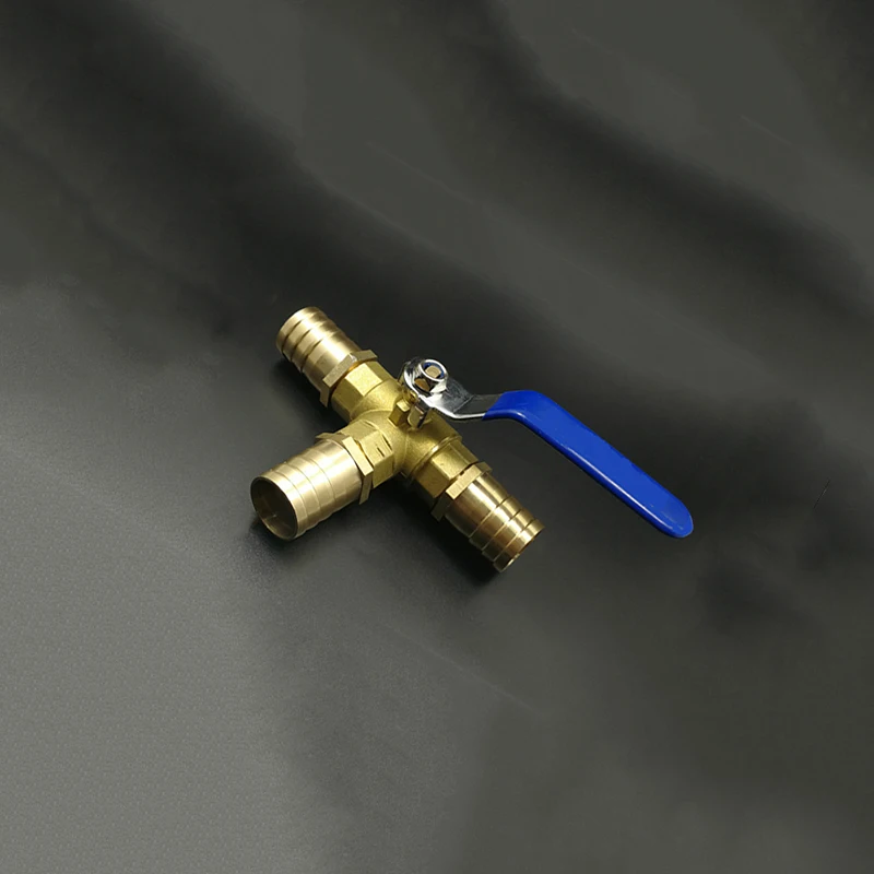 16 мм шланг Барб Трехходовой l порт латунный шаровой клапан для воды масла