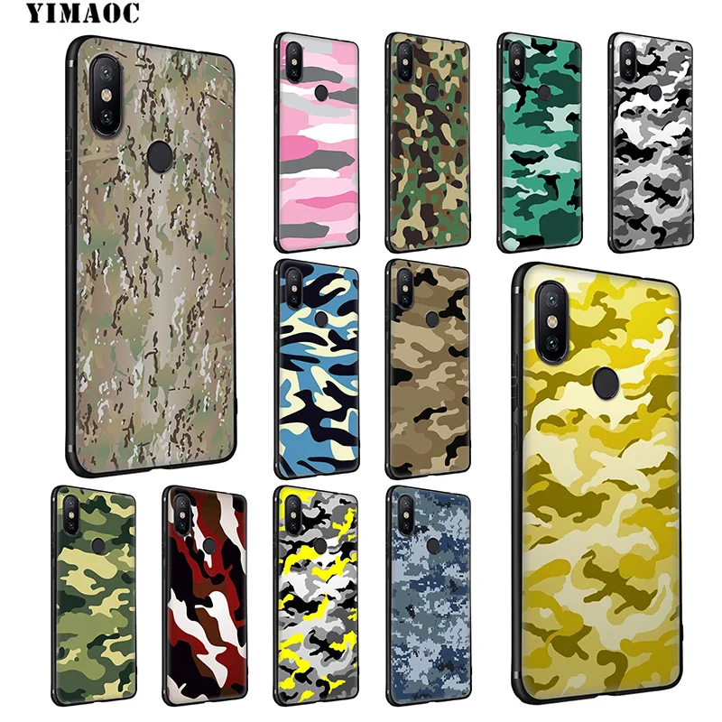 YIMAOC Army Green Camouflage Soft Case for Xiaomi Mi 9T 9 8 Se 6 MAX 3 A1 A2 Lite MiA1 MiA2 CC9E CC9 6X 5X POCOPHONE F1 |
