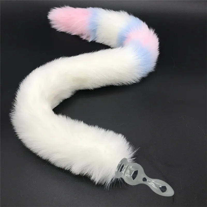 80 см длинный Лисий хвост лисий Анальная пробка анальные секс игрушки большие