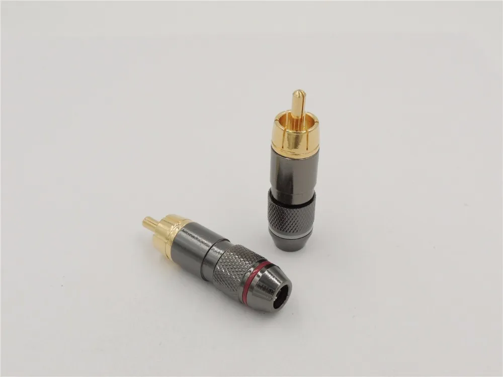 

RCA Locking cable connector RCA adapter Locking Plug Audio Video Locking RCA Connectors Gold Plated