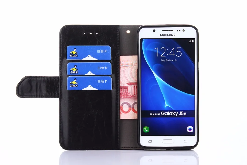Чехол-бумажник из ПУ кожи с геометрическим узором для Samsung J5 50 шт. | Мобильные