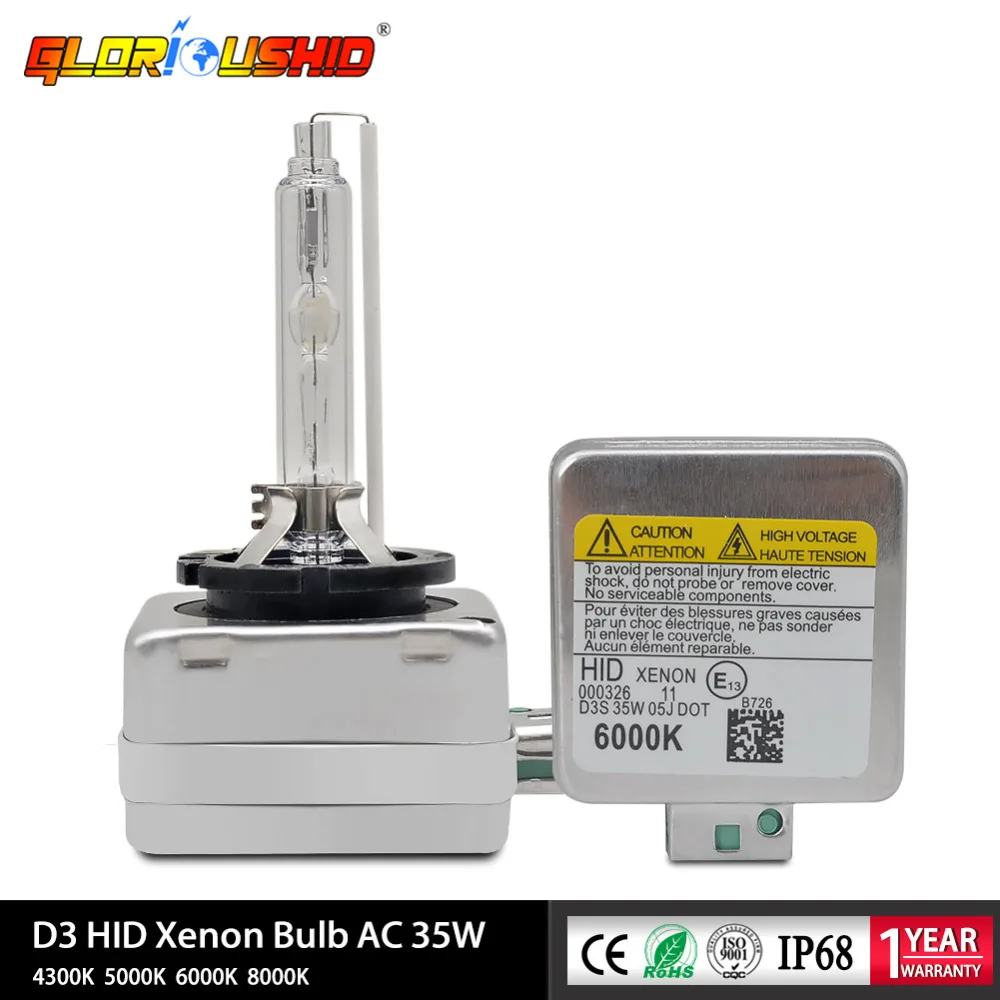 Одна пара D1S Xenon D2S D2R D3S HID лампы с металлическим основанием Ксеноновые для фар 4300K