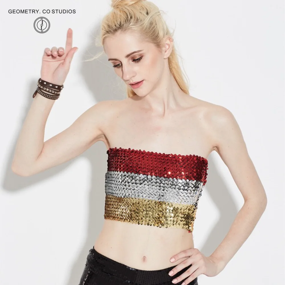 Solid Color stripes gold sequined camis short sexy &ampClub sequin luxury party women vestido Camisole | Женская одежда
