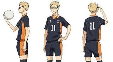 Haikyuu Karasuno Tsukishima косплей школьная форма Трикотажный костюм Tsukishima Kei номер 11 футболка и брюки