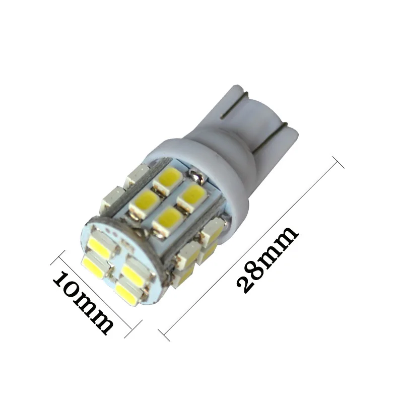 Высокий люмен 100 шт. T10 20 SMD 1206 3020 Светодиодный W5W 194 501 Клин для лампы парковка