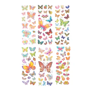 Красочные бабочки Скрапбукинг Bubble Puffy наклейки Kawaii вознаграждение для детей игрушки 6 листовпартия