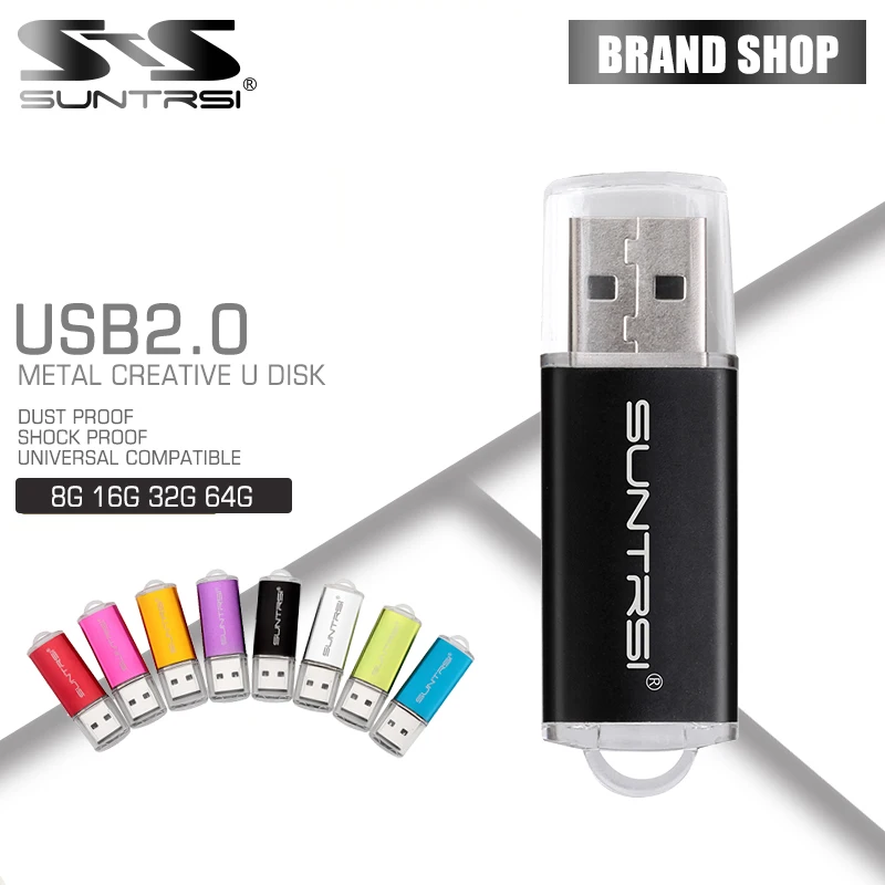 Suntrsi USB Flash Drive Свободный Корабль Pen Действительно Емкость Pendrive 32/16/8/4 ГБ Stick Горячие