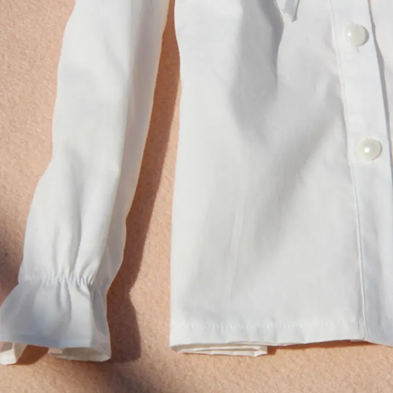 2-15 лет 2017 одежда для малышей блузка девочек-подростков Осенние хлопковые топы с