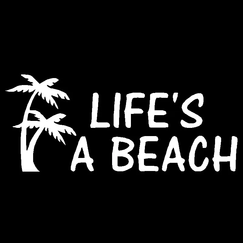 QYPF 19 2 см * 8 1 LIFE'S A BEACH Различные графические слова виниловые автомобильные наклейки острые оконные