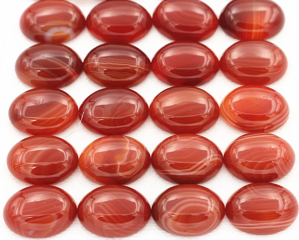 

12x16mm 13x18mm 18x25mm Red Veins Agate stone Gem Dome Oval Cabochon natural stone Flat Back cabochons