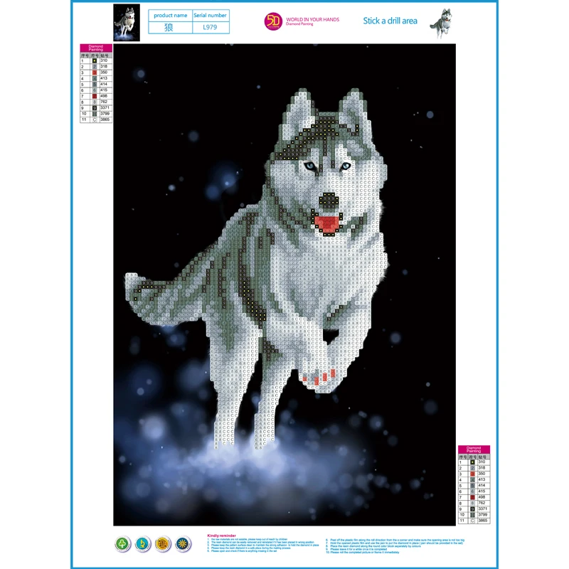 NEW Arrival 5D Dog Husky picture DIY Diamond Mosaic Painting Cross Stitch Home Decoration Embroidery gifts hand pasted | Дом и сад