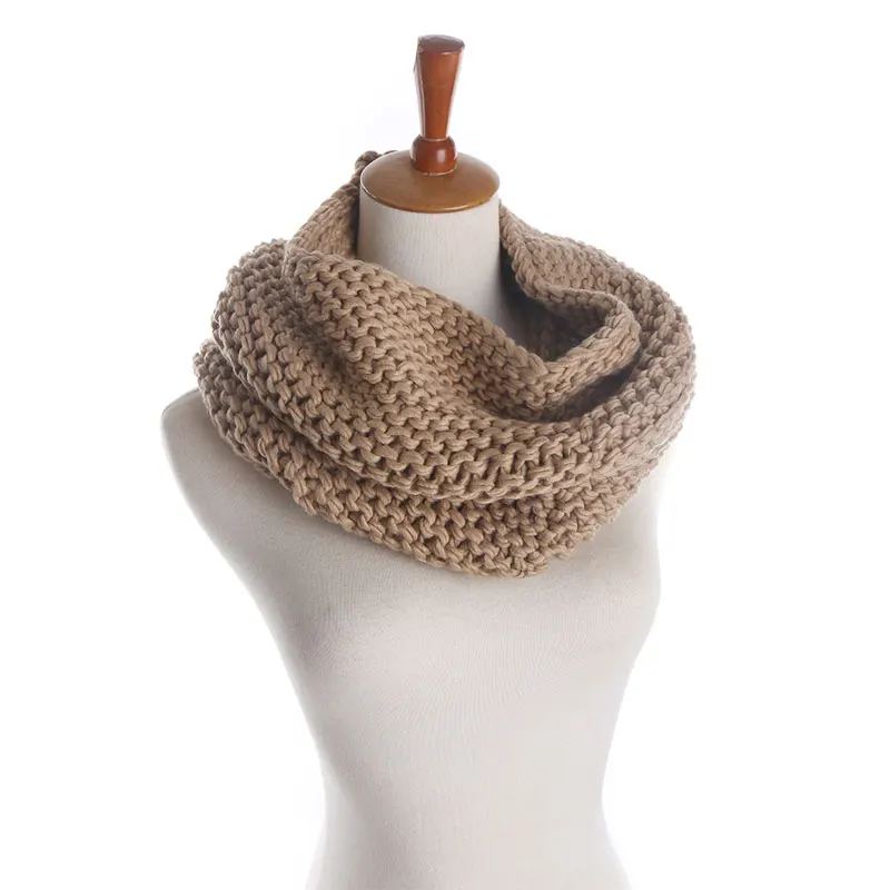 Famous brand large winter scarves knitted muslim hat women Wool head thickening Collar Warm scarf female Solid color 70*40cm | Аксессуары