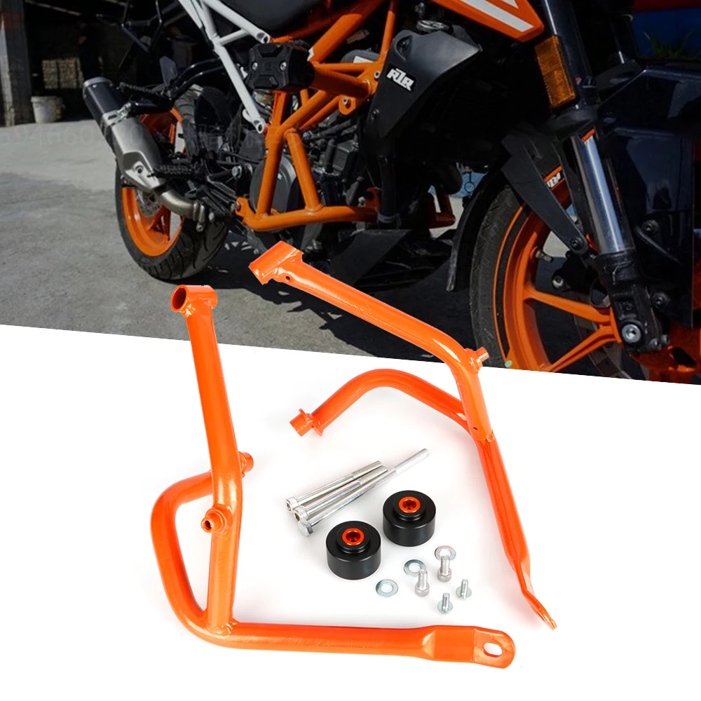 Для KTM Duke 125 200 Duke200 Duke125 2011- Крушение Бар защита двигателя бампер Защитная рамка слайдер оранжевый аксессуары