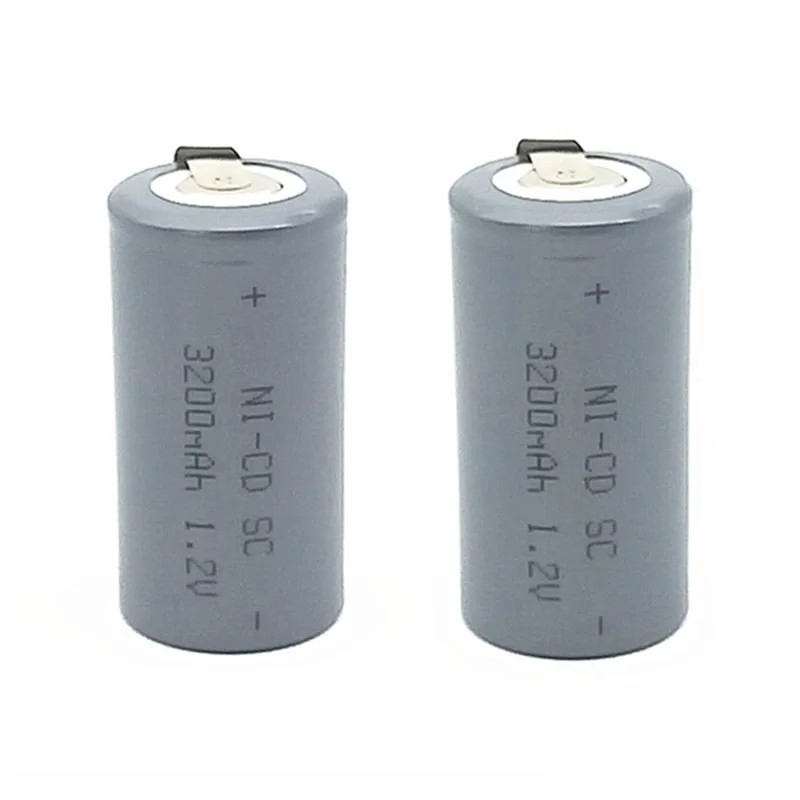 12 шт 3200mah SC 1 2 V Высокое качество Ni CD батарея Sub C 22420 с удлинителем перерабатываемым