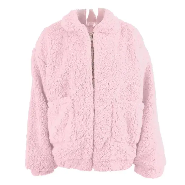 

Women Winter Front Pockets Warm Thick Coats Autumn Casual Oversized Soft Jacket High Street Coat Outwear Female Winter