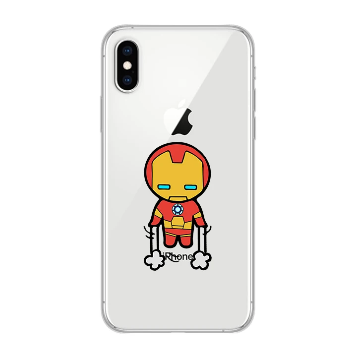ciciber Phone Cases for IPhone 7 8 6 6s Plus SE 5s X Xs XR XS Max Soft TPU Back Cover 11 Pro 2019 Marvel Iron Man |