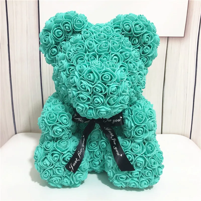 Креативный подарок на день Святого Валентина 19 цветов 38 см PE Rose Bear свадебное