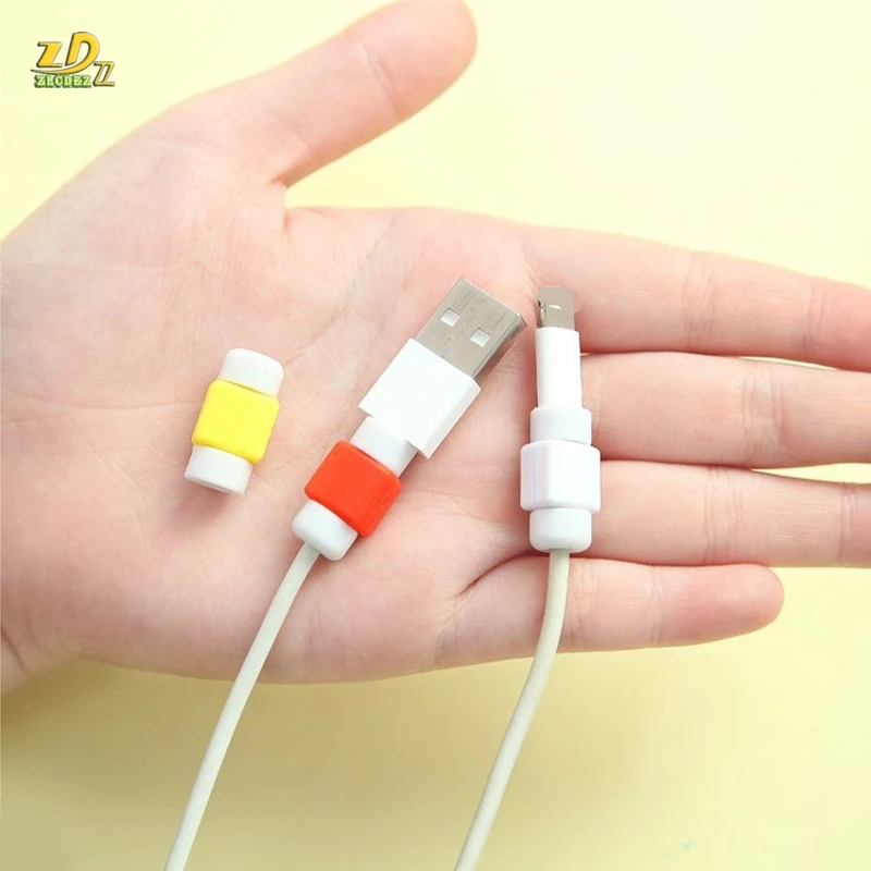 Silicone Winding Clips USB line Data Cable Protector protect Cables Protection Winder for iphone cable Wire Tool 1000pcs | Электроника