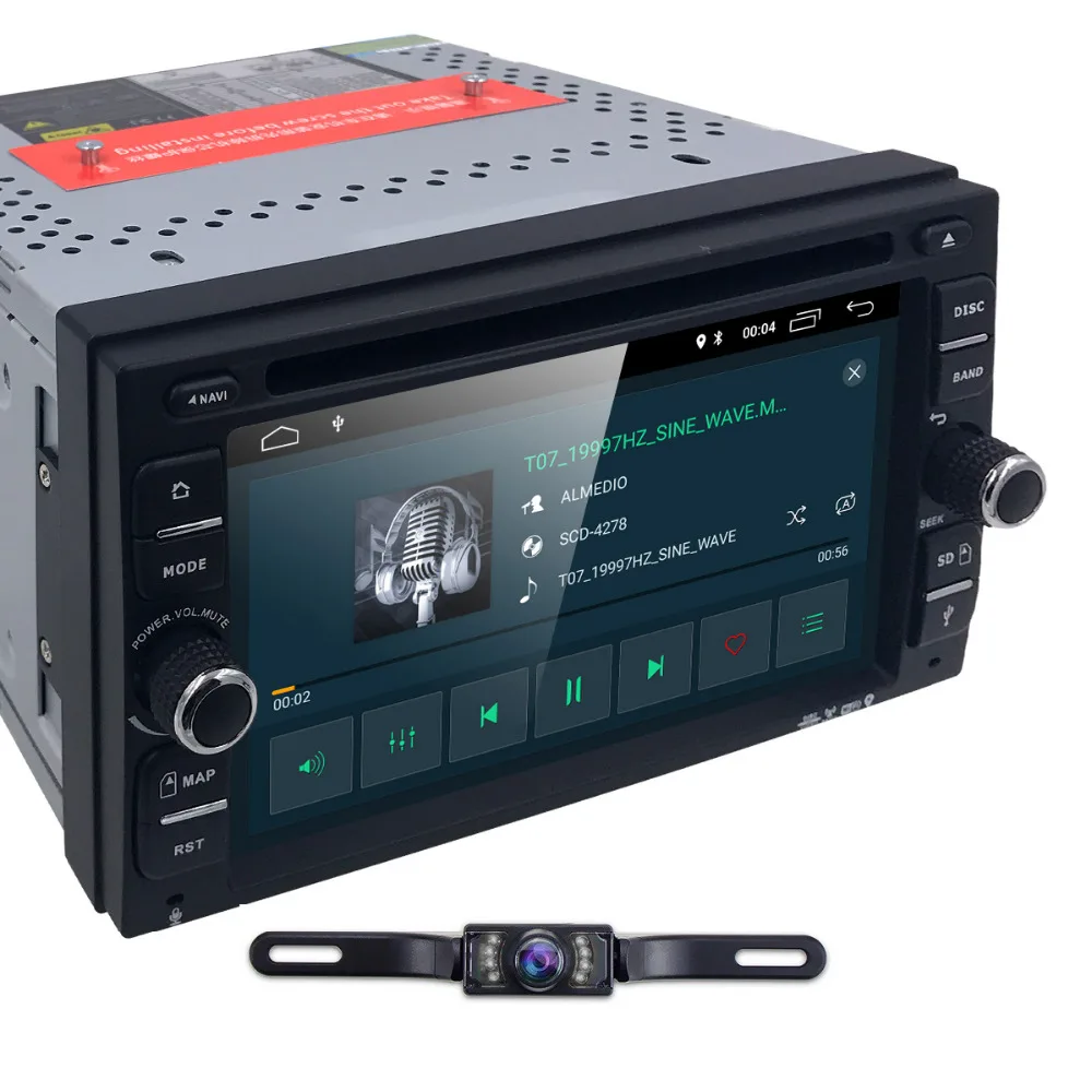 6inch Quad Core Android 8.1 Double DIN Touch screen Car DVD Player Radio Stereo GPS Navi DVR DAB SWC BT MAP Mirror-link RDS | Автомобили и