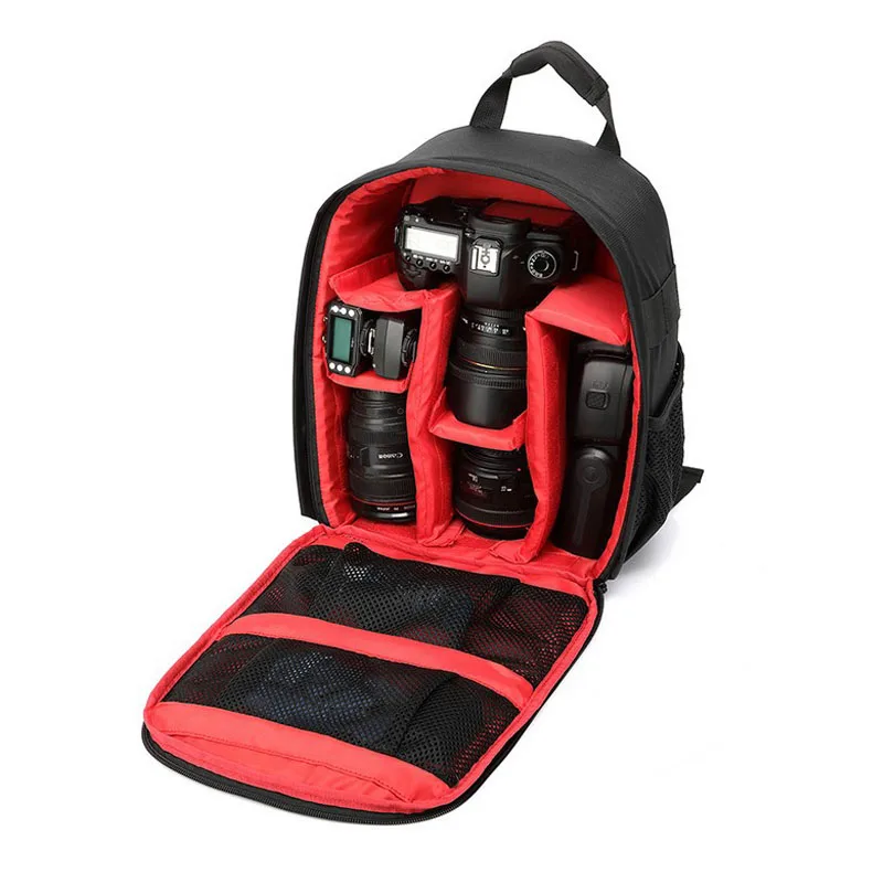 Red Водонепроницаемый 600D нейлон материал SLR DSLR камера рюкзак для наружного Путешествия Прочный sony Canon Nikon камера сумка - Цвет: Red