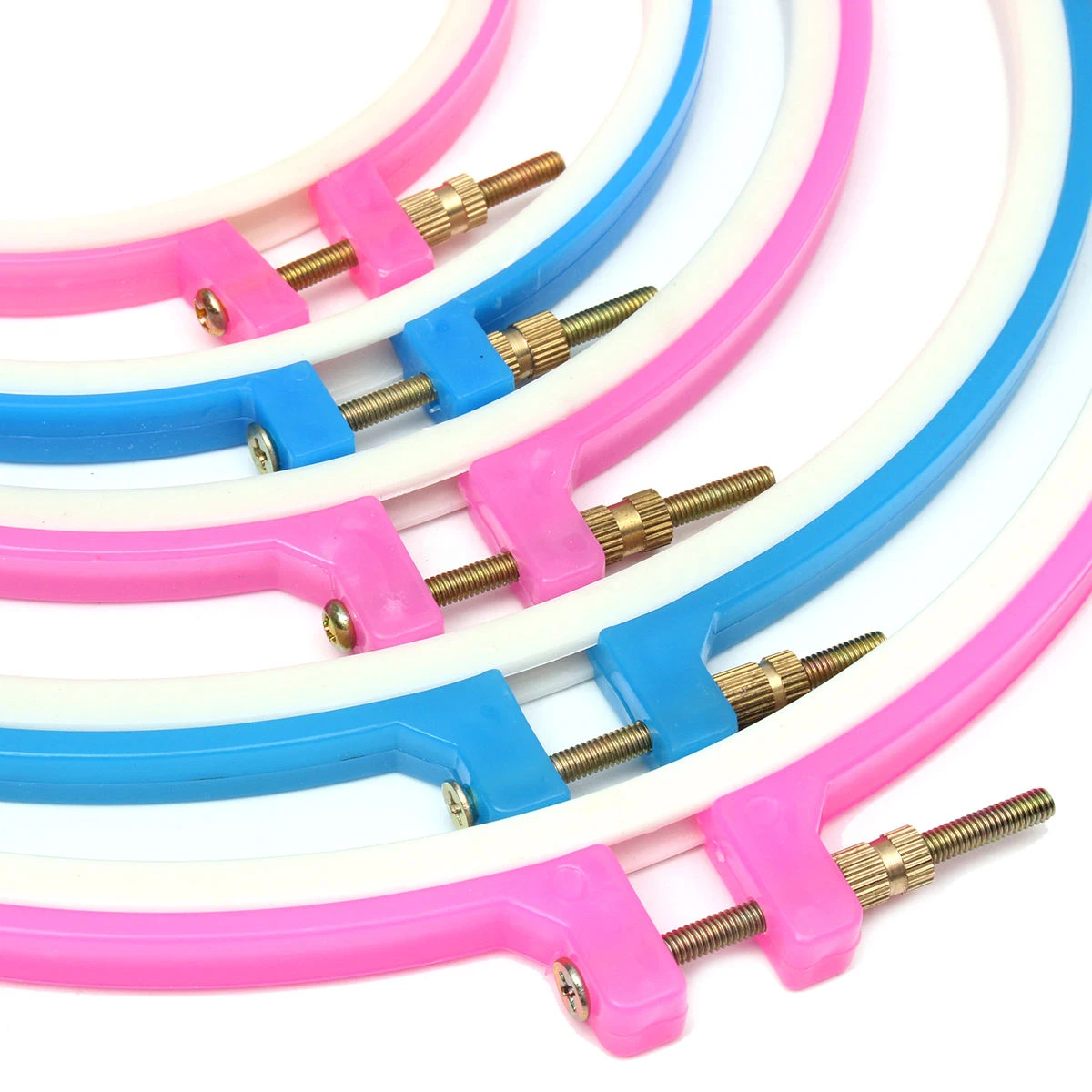 

5pcs/set Newest Plastic Cross Stitch Machine Embroidery Hoop Ring Craft Sewing Frame