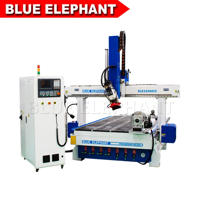 1530 ATC Cnc Роутер Дерево Машина Гравировки CNC Ротарный 4-й оси для 3D 4D Цилиндр и Скульптура на.