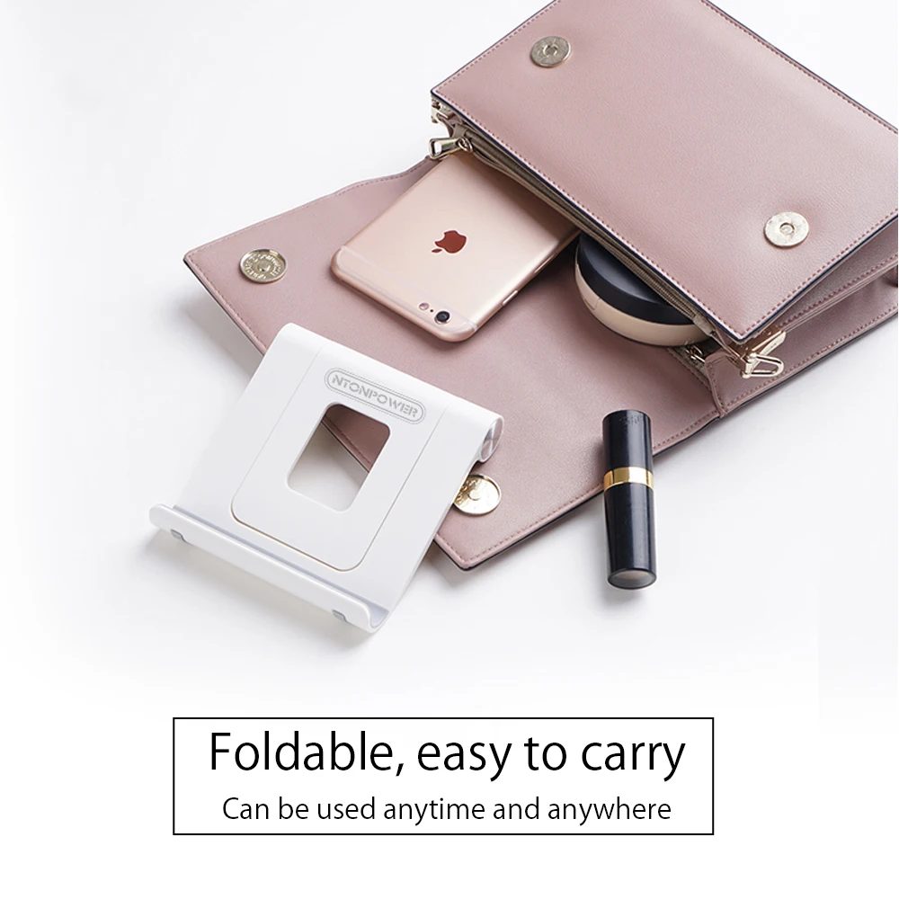 ntonpower phone stand holder for iphone 8 x 7 tablet stand 360 degree adjustable mobile phone holder foldable desk phone holder free global shipping