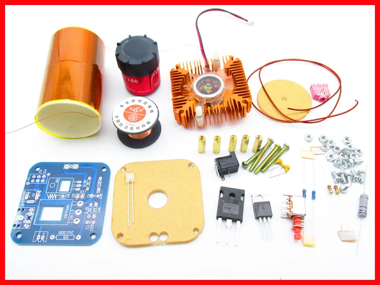Diy наборы 30 Вт мини музыкальный рандомный генератор Tesla дуговой усилитель