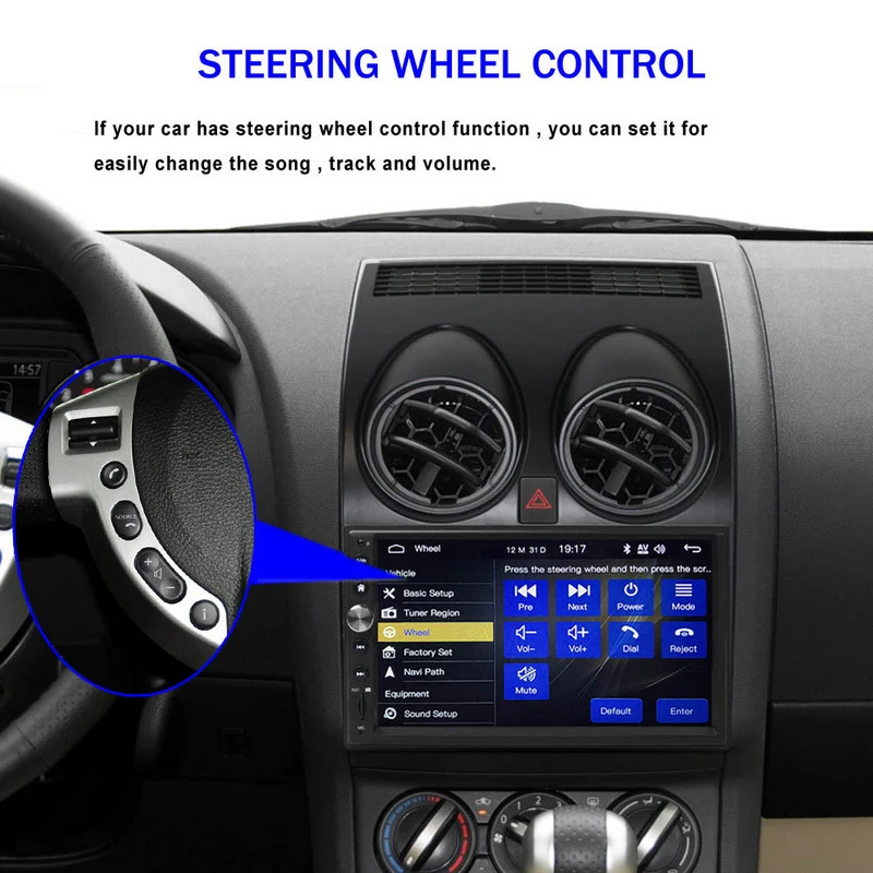 7 ''2 DIN автомагнитола, автомобильная стерео для Apple Carplay и Android MP5 gps Navi авторадио Зеркало Ссылка Bluetooth Мультимедиа камера заднего вида