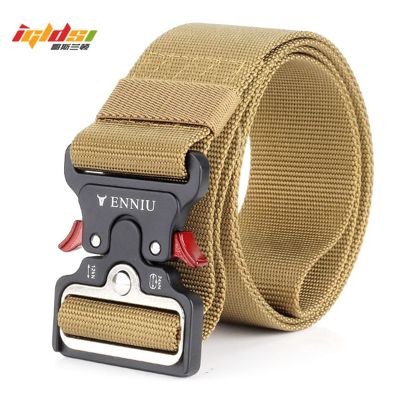 

Army Quick Release Tactical Belt Men Heavy Duty SWAT US Soldier Combat Military Belt Safety Web 1000D Nylon Belt Widen 5CM