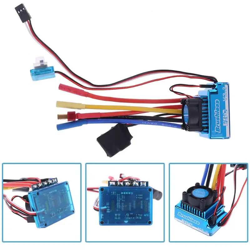 Водонепроницаемый Бесщеточный Регулятор Скорости 45A 60A 80A 120A ESC пыленепроницаемый